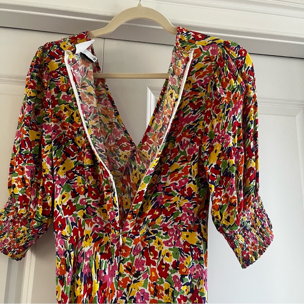 RIXO x Target Collab Multicolor Abstract Floral Midi Dress - Picture 9 of 14